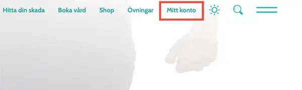 Mitt konto hos Skadekompassen - här hanterar du dina träningsprogram, dina rabatt på produkter, dina testresultat och din vårdgivarsida, expertsida om du är vårdgivare.