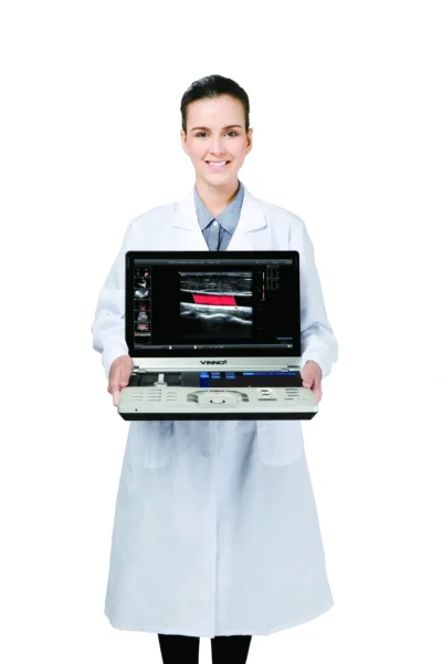 VINNO V6 portabel ultraljud i laptop-format - detaljvy